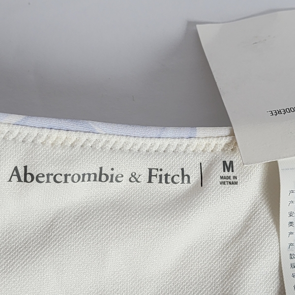 Abercrombie & Fitch Light Blue Swirl Bikini Bottoms Size M - Picture 4 of 8